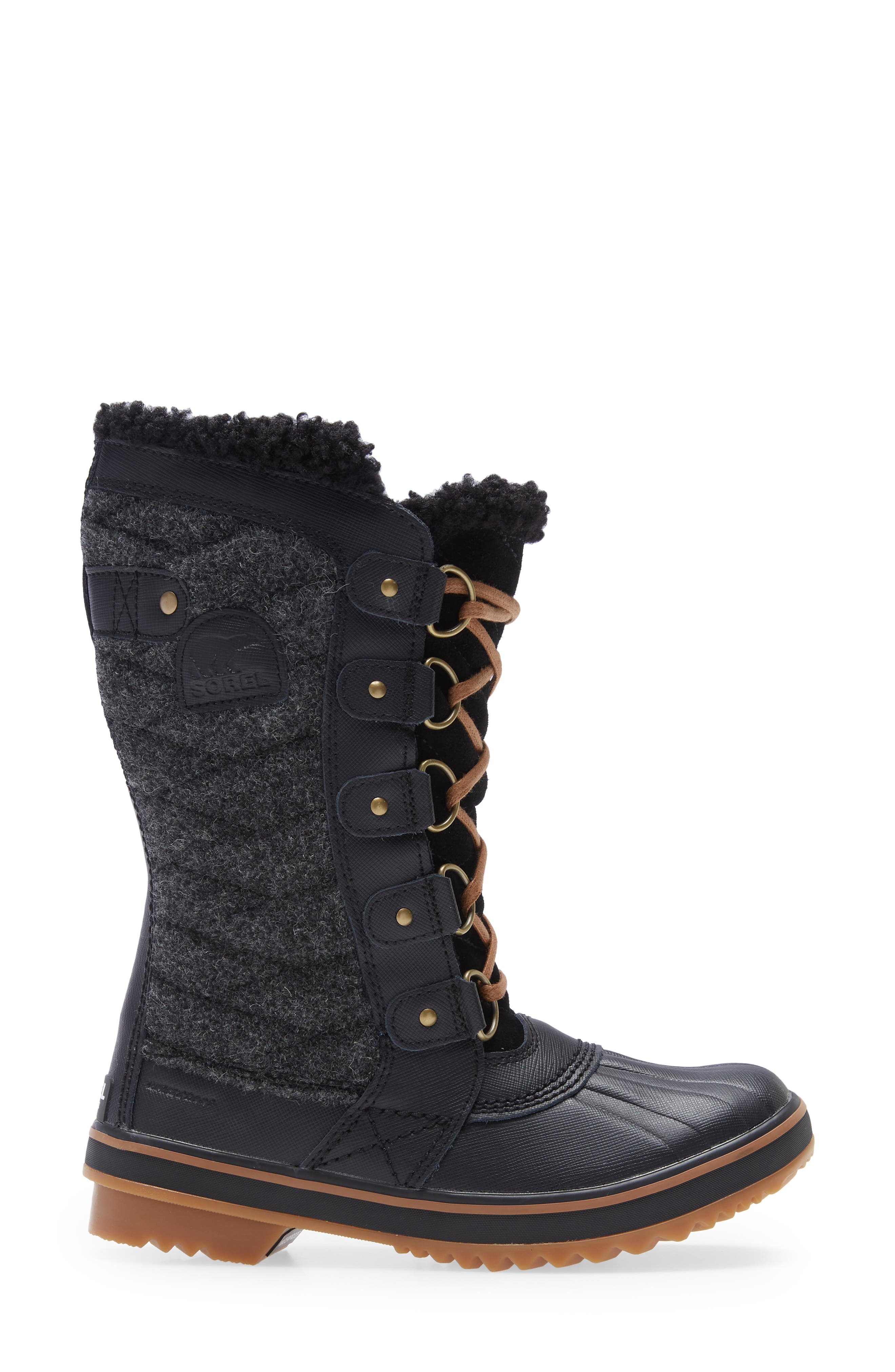 SOREL Tofino II Faux Shearling Lined Waterproof Boot, Alternate, color, Black Gum 10