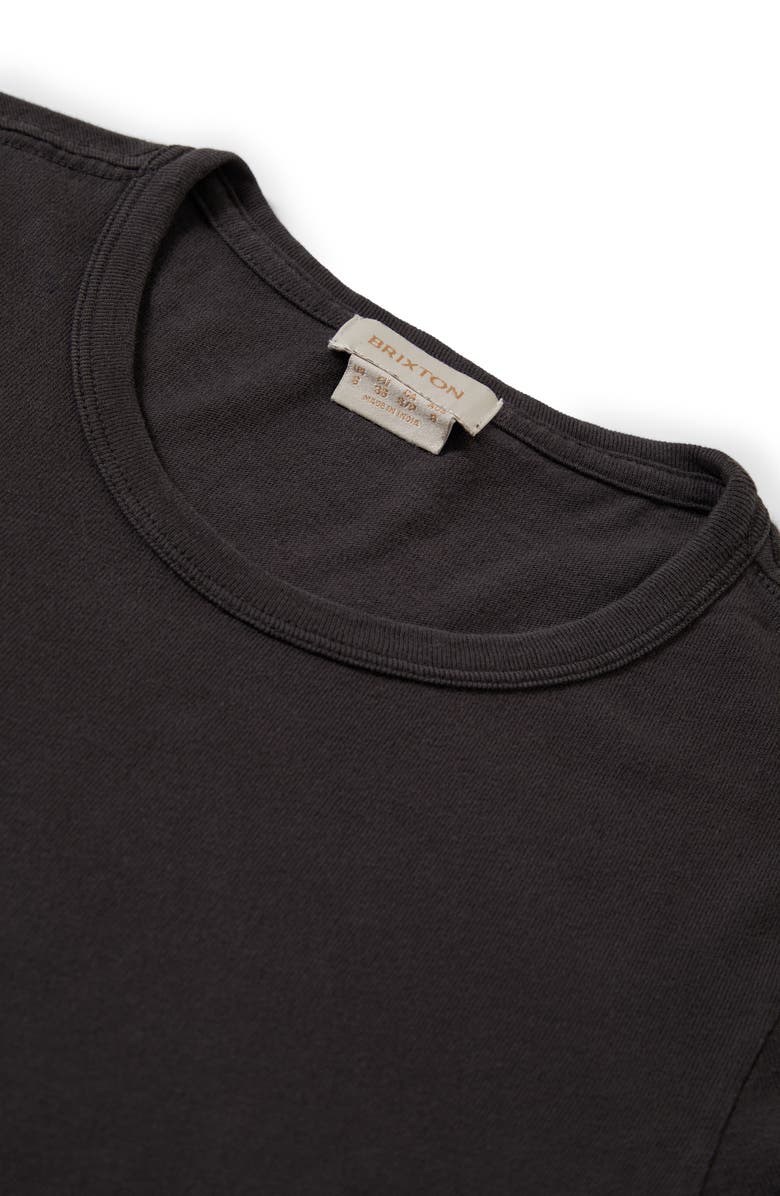 Brixton Carefree Slim Fit Organic Cotton Knit Dress, Alternate, color, Black