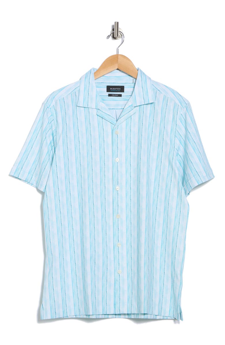 Bugatchi Cole OoohCotton<sup>®</sup> Camp Shirt, Alternate, color, Mint