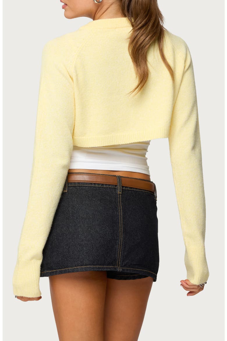 Morgynne Crop Cardigan, Alternate, color, YELLOW