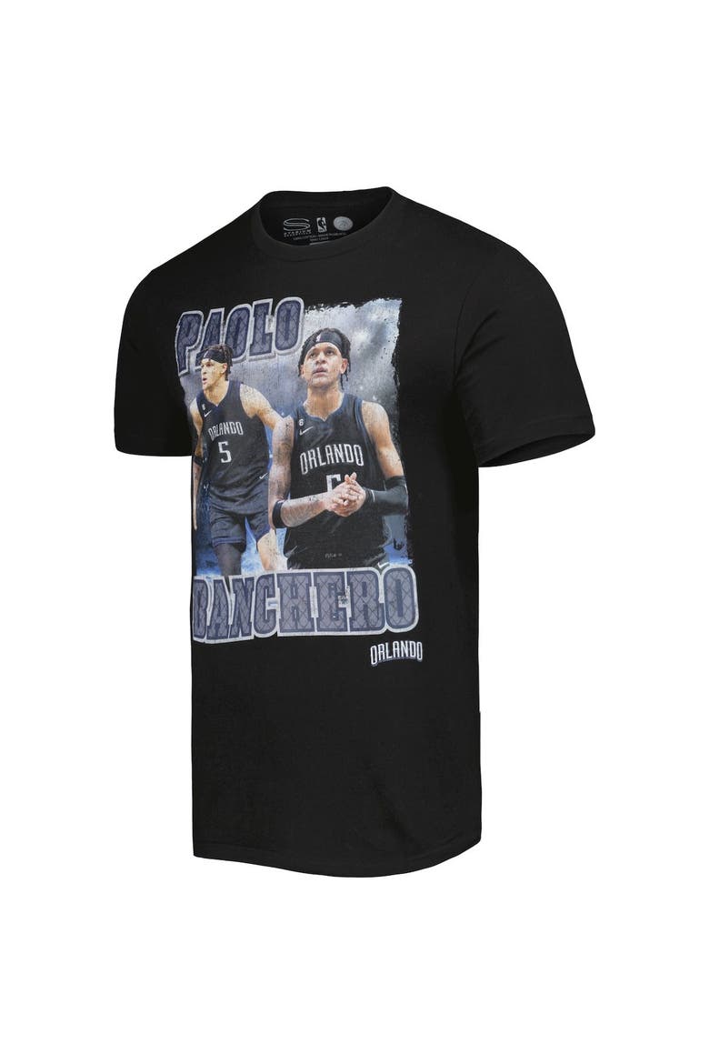 Unisex Stadium Essentials Paolo Banchero Black Orlando Magic City Edition Double Double Player T-Shirt, Alternate, color, Black