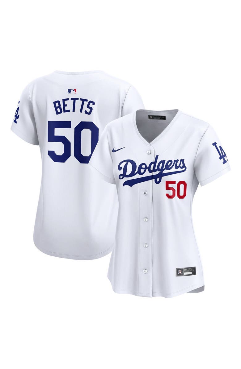 Nike Women's Nike Mookie Betts White Los Angeles Dodgers Home Limited Player Jersey, Main, color, 
