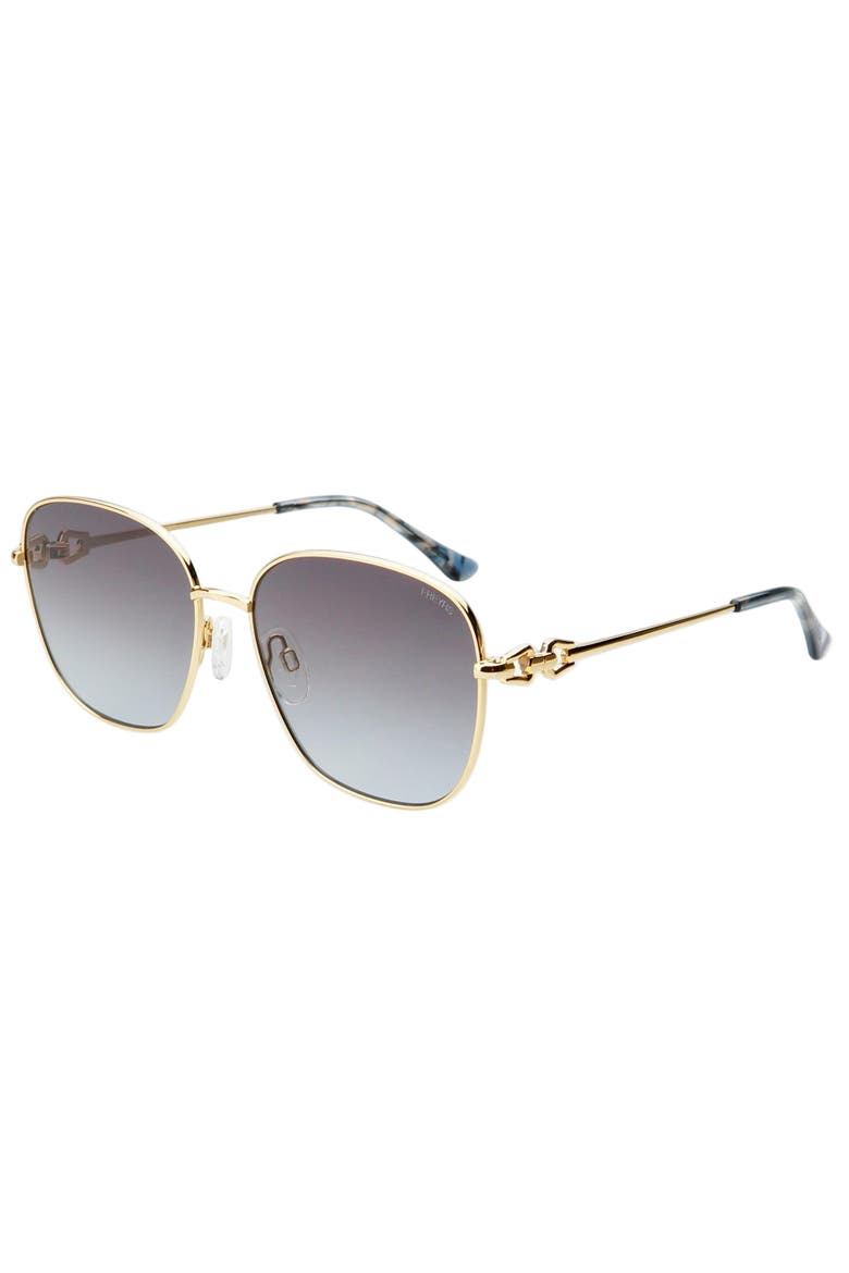 Lea Square Sunglasses, Alternate, color, Gold / Gradient Gray