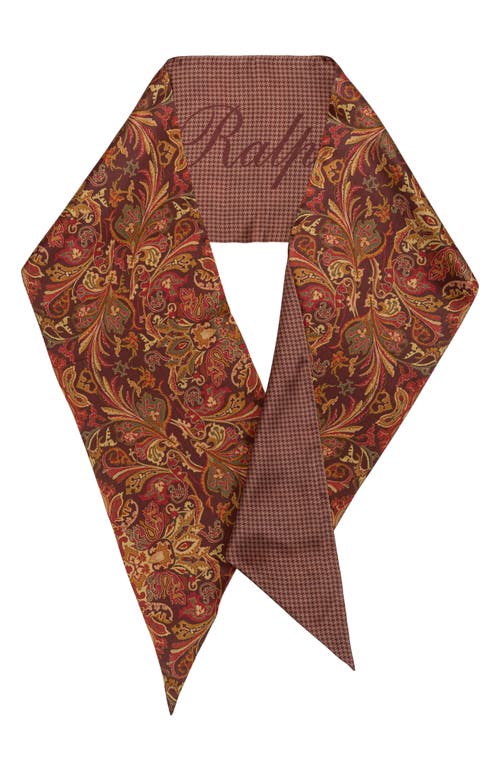 Lauren Ralph Lauren Paisley Silk Scarf in Pinot Noir 