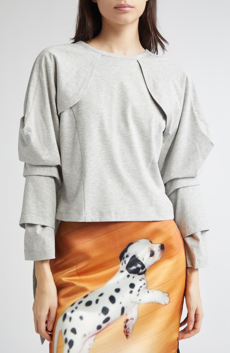 Ashley Williams Wing Heathered Cotton Top, Alternate, color, 