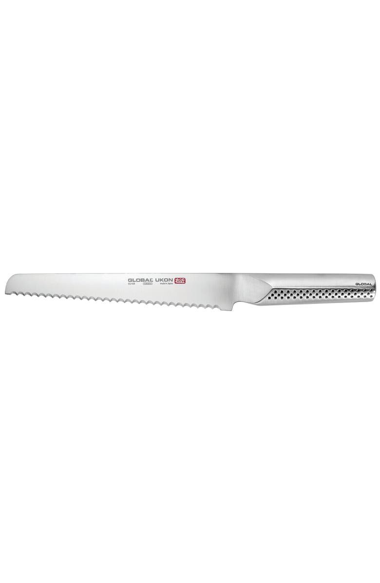GLOBAL UKON 9" Bread Knife, Main, color, Silver