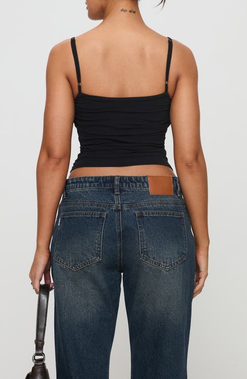 Princess Polly Race My Mind Ruched Camisole In Black