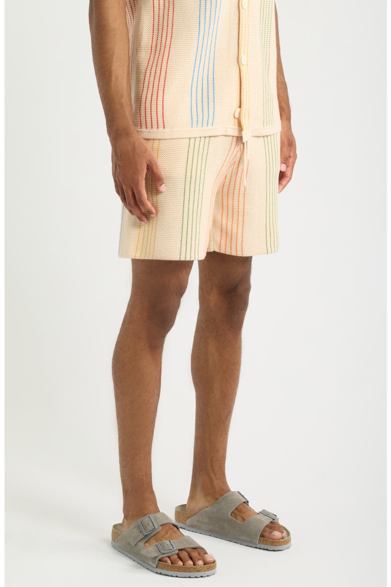 Sliced Knit Shorts, Alternate, color, BEIGE