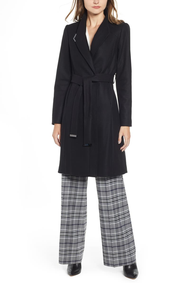 Ted Baker London Ellgenc Belted Wrap Coat, Main, color, 