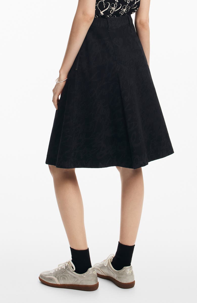 Desigual Fal Lettering Lacroix Skirt, Alternate, color, Black