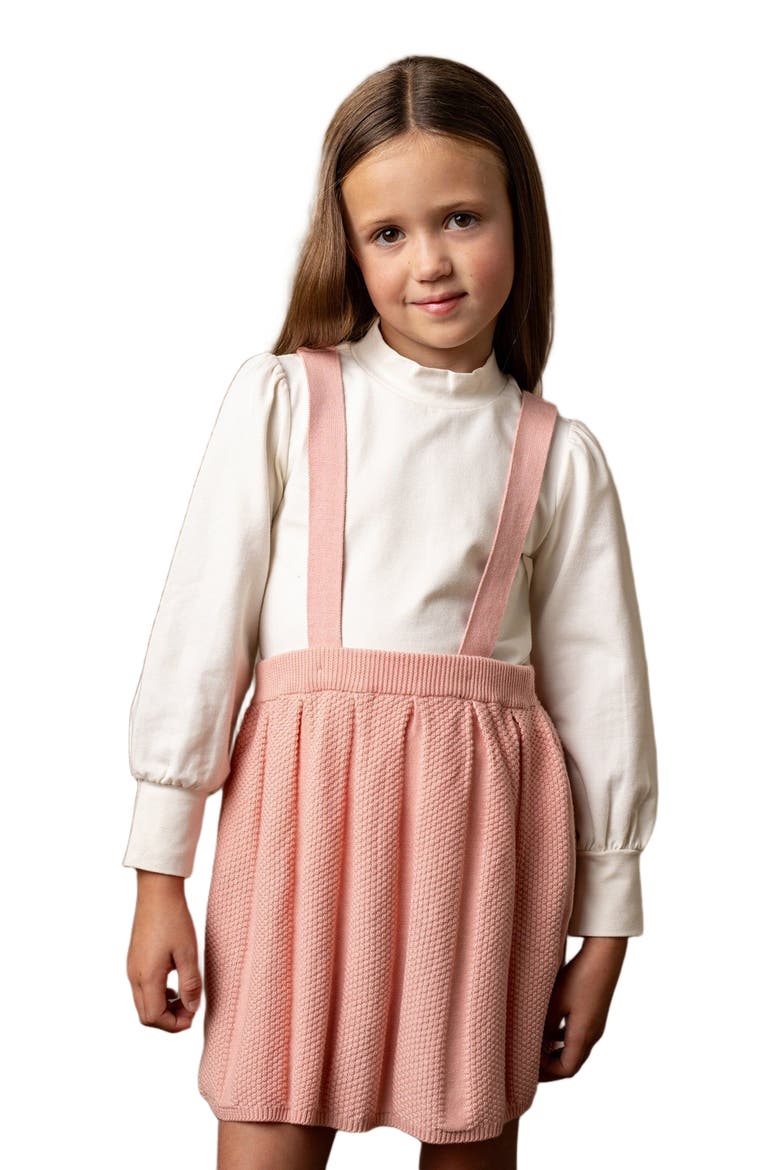 Girls' Pleated Sweater Skirtall, Kids, Alternate, color, Rose