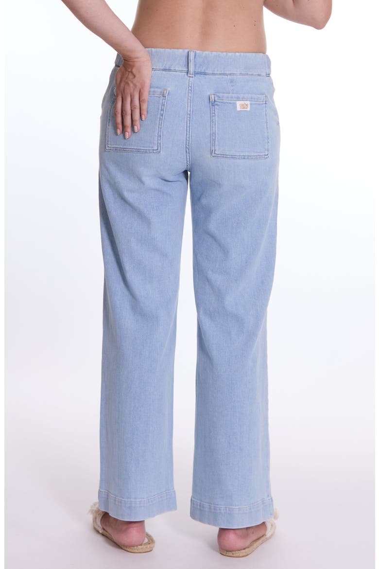 Kelly Wide Leg Maternity Jeans, Alternate, color, LIGHT BLUE