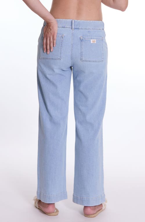 Cache Coeur Kelly Wide Leg Maternity And Post Partum Jeans In Blue