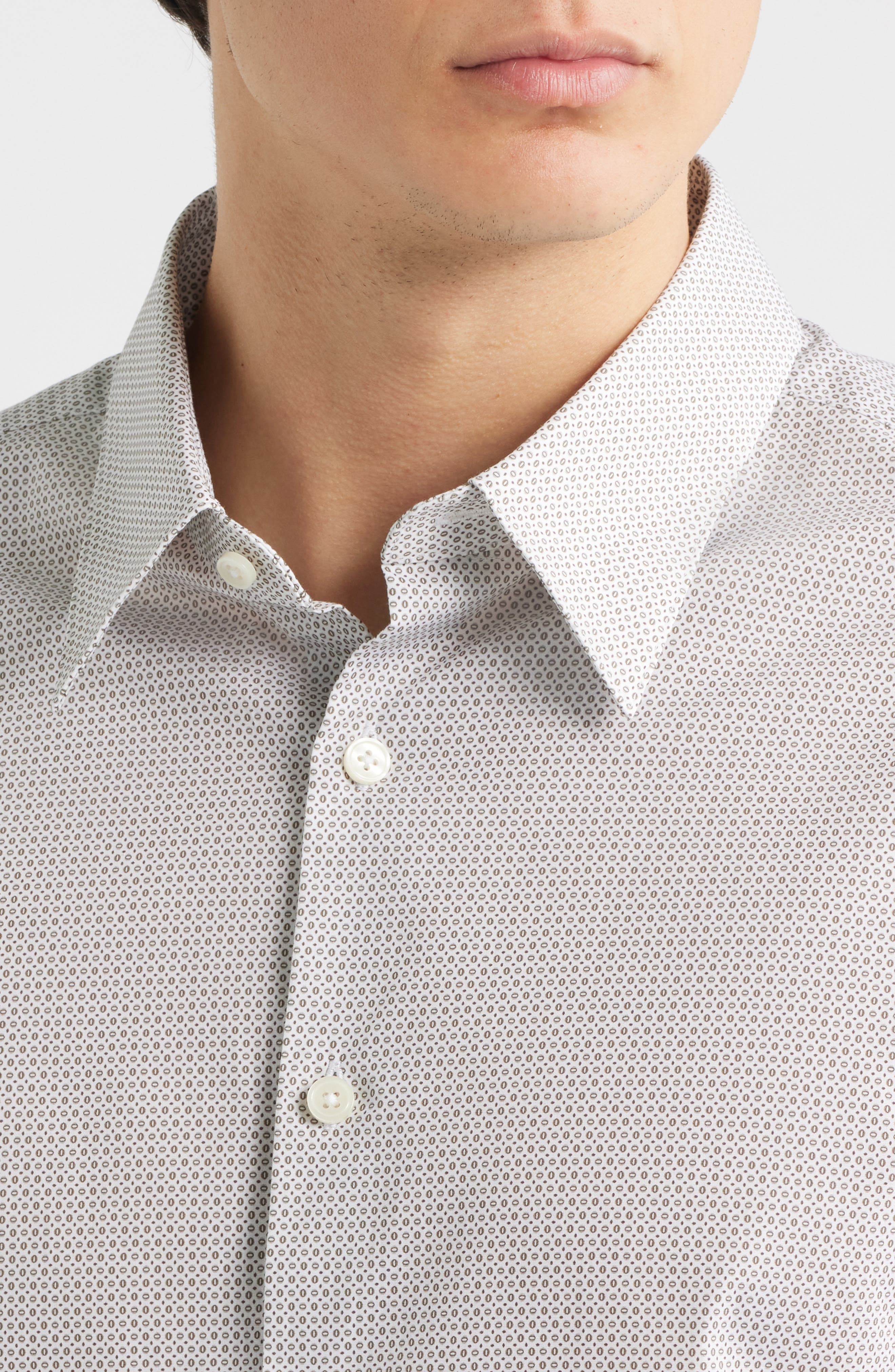 Irving Short Sleeve Stretch Cotton Button-Up Shirt - image 2