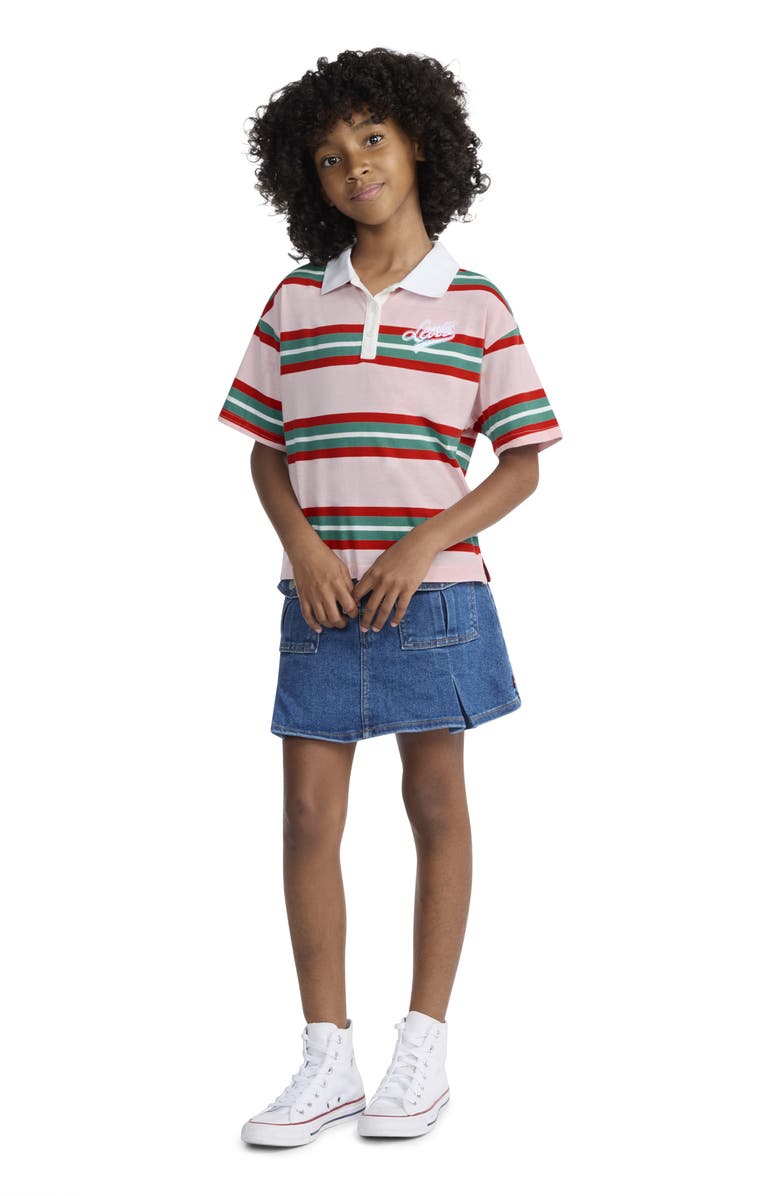 Levi's Kids' Stripe Polo, Alternate, color, Cyrstal Rose