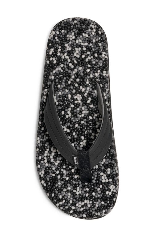 Sanuk Bubblecush Flip Flop In Black