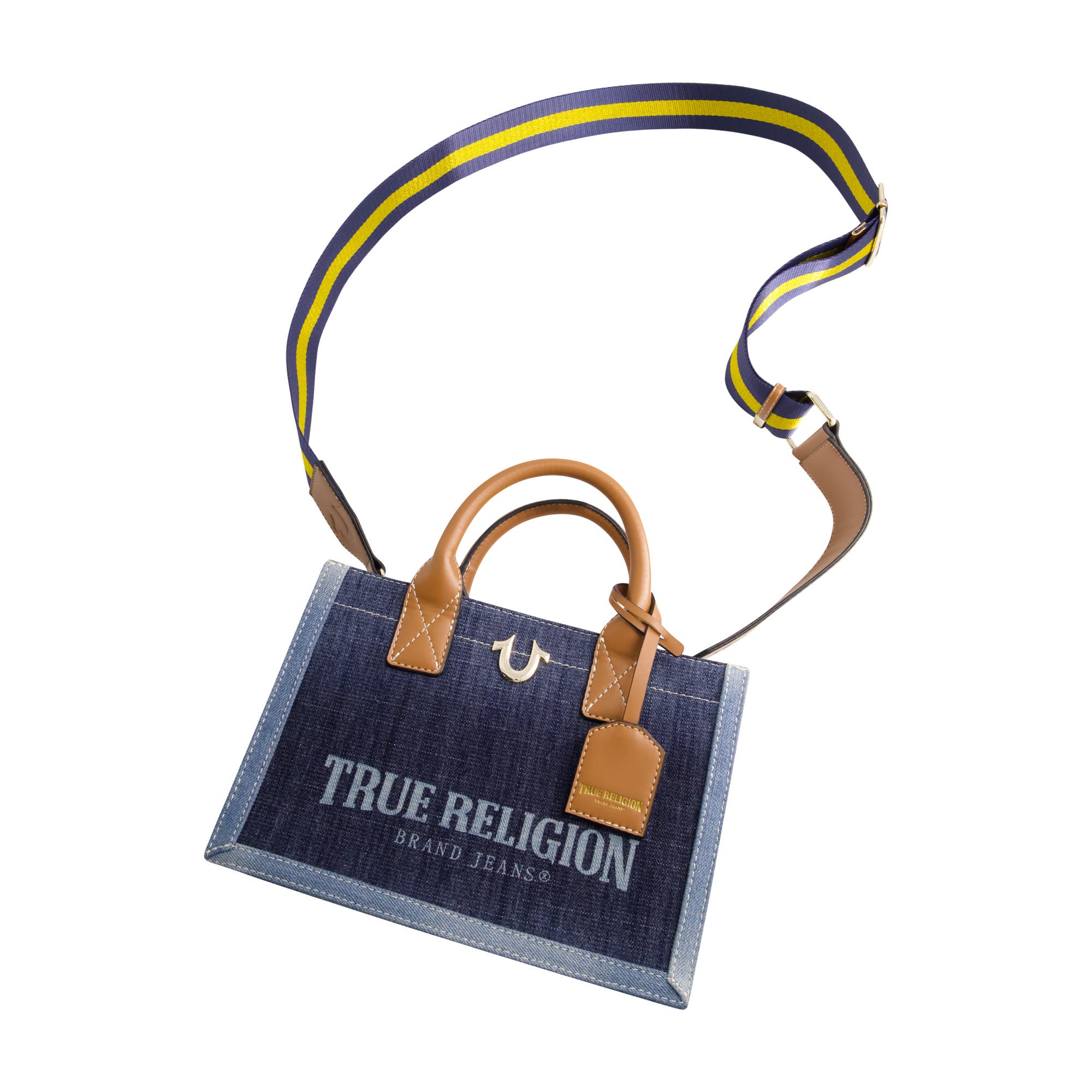 True Religion Modern Edge Denim Tote, Alternate, color, Denim/Blue