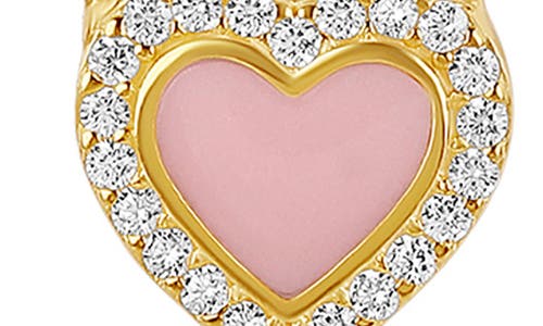 Shymi Pavé Heart Pendant Necklace In Gold