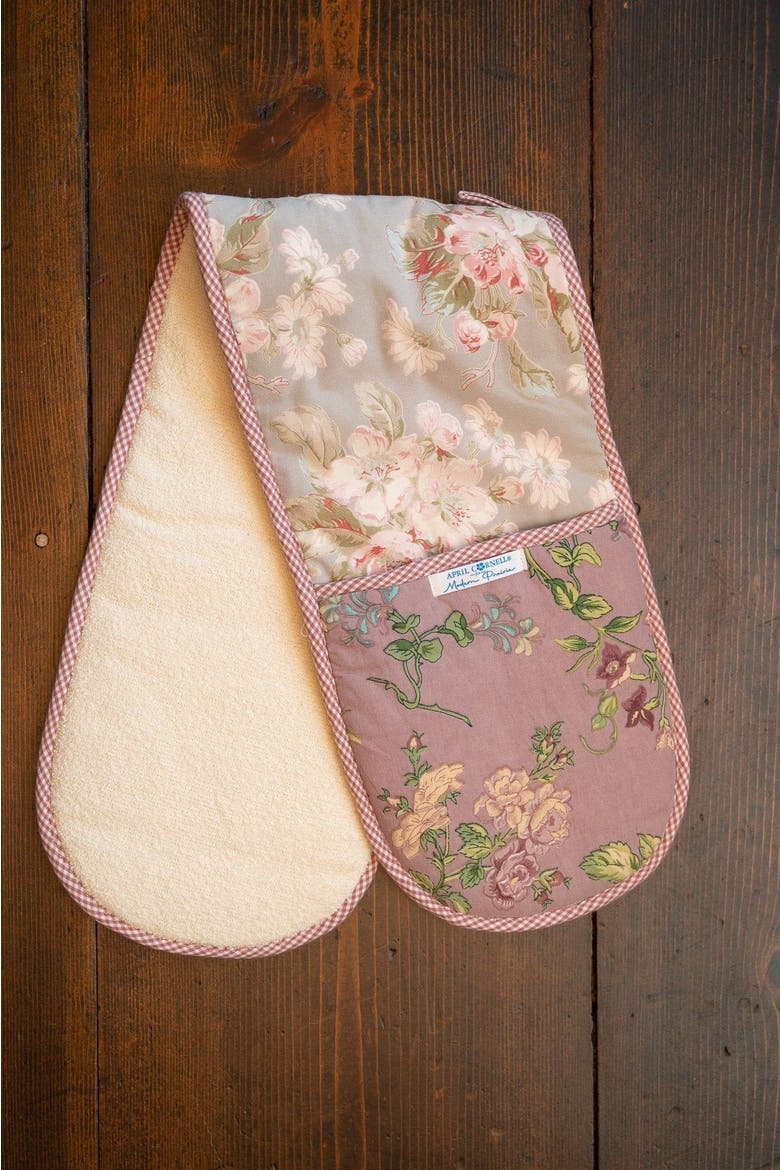 Miline & Apple Blossom Double Pot Mitt, Alternate, color, Beige