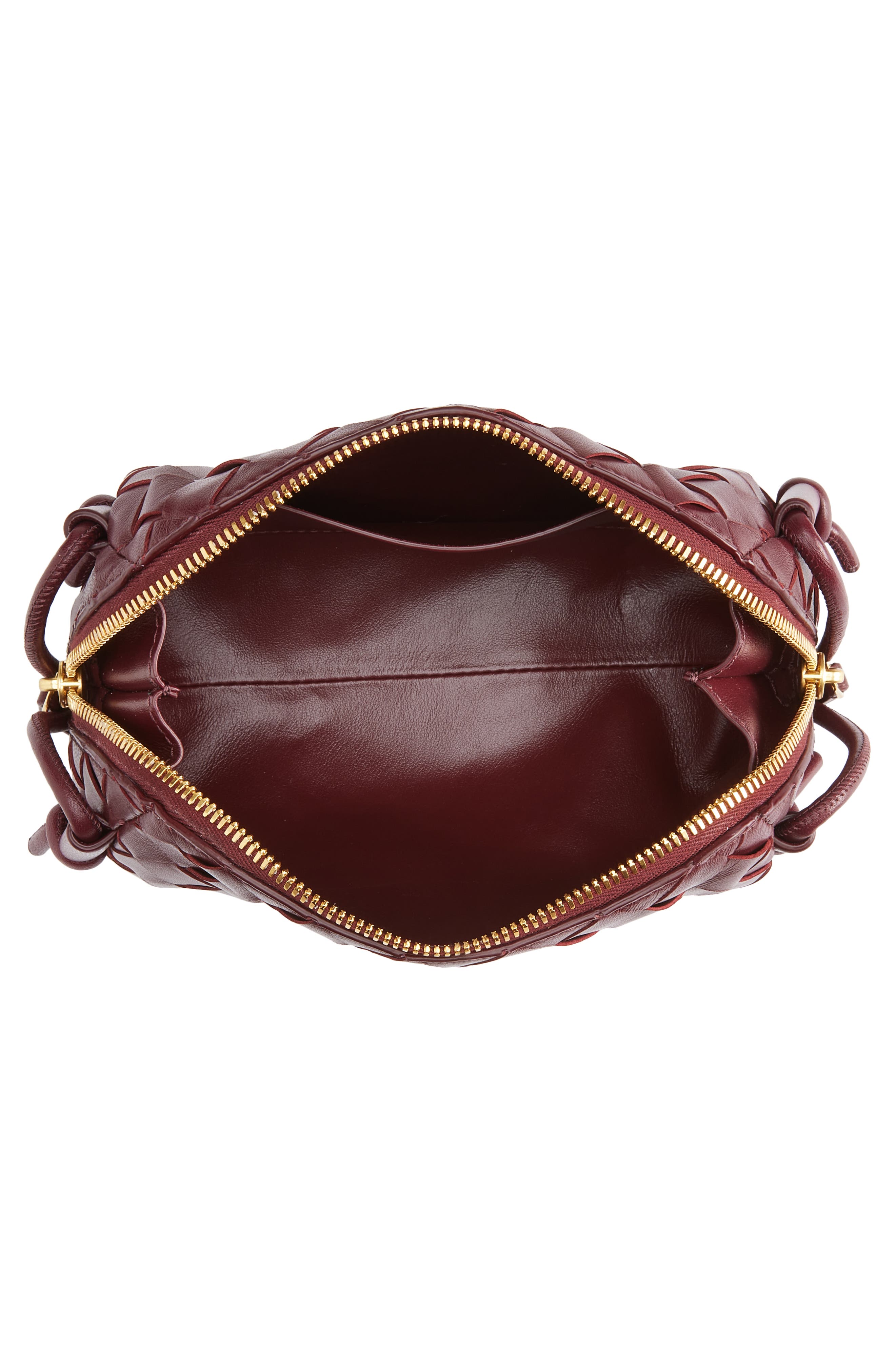 Mini Concert Intrecciato Leather Crossbody Bag, Alternate, color, 2247 BAROLO-GOLD