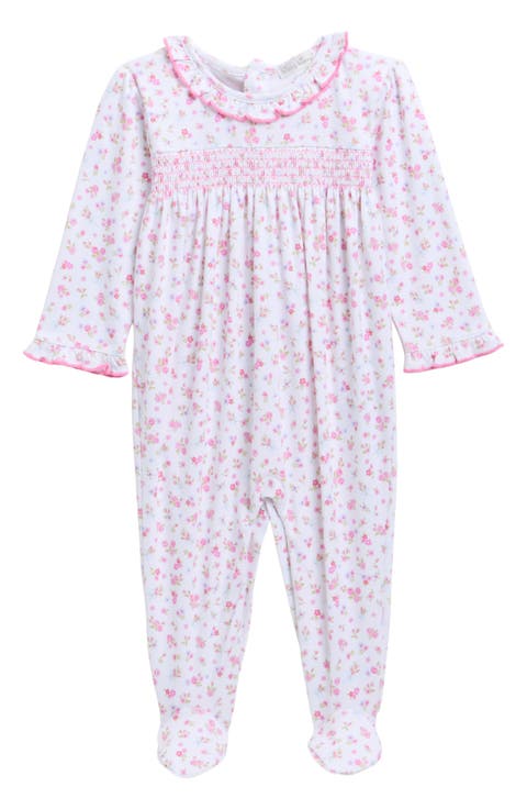 Print Smock Pima Cotton Footie