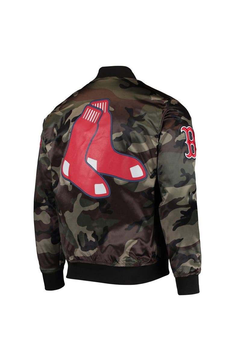 PRO STANDARD Men's Pro Standard Camo Boston Red Sox Satin Full-Snap Jacket, Alternate, color, 