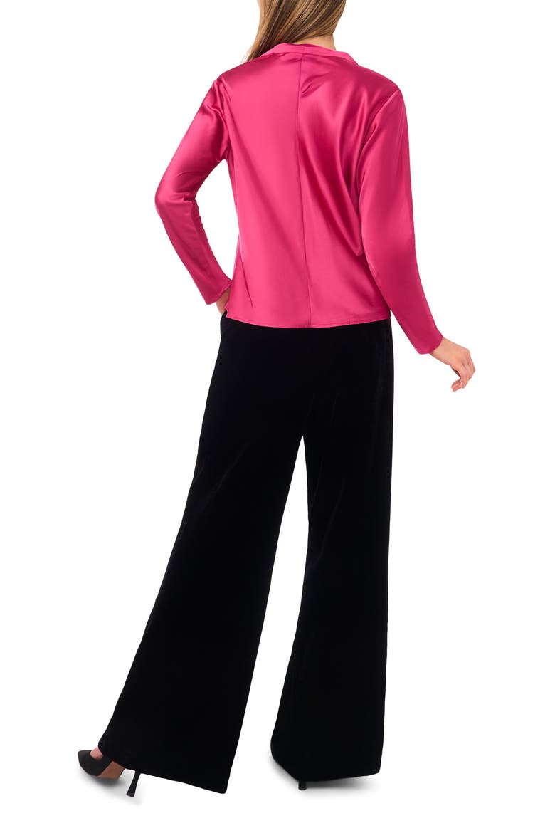 Amy Cowl Neck Satin Top, Alternate, color, SANGRIA