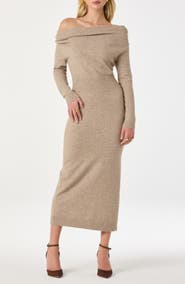 ASTR the Label One-Shoulder Long Sleeve Sweater Dress