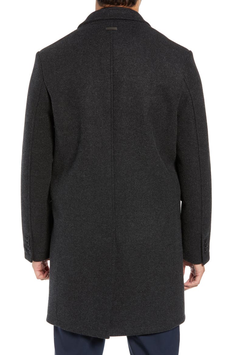 Cunningham Quilted Bib Inset Topcoat, Alternate, color, BLACK