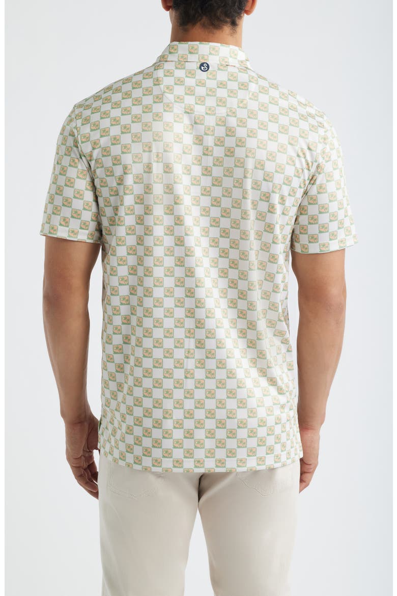 Lounge Performance Golf Polo, Alternate, color, WHITE/ GOLD