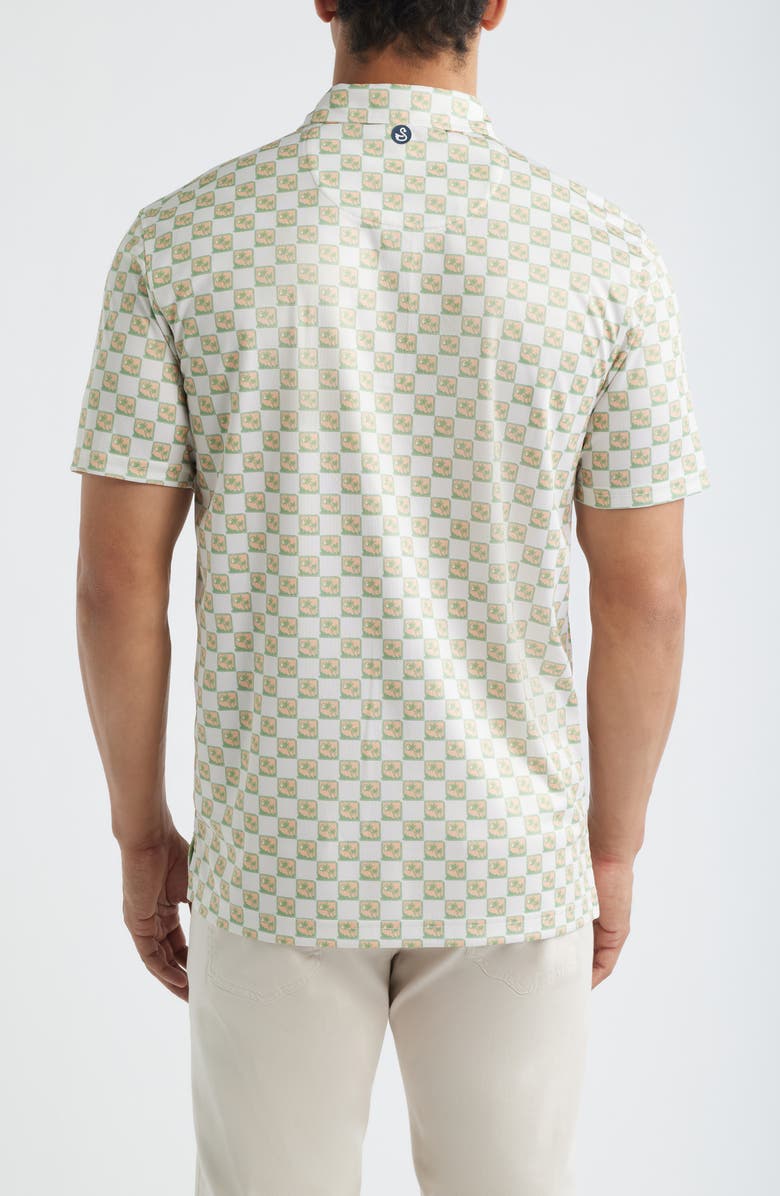 Swannies Lounge Performance Golf Polo, Alternate, color, White/ Gold