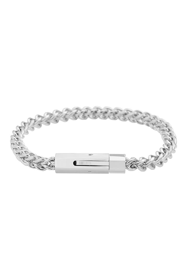 Franco Chain Bracelet, Main, color, SILVER