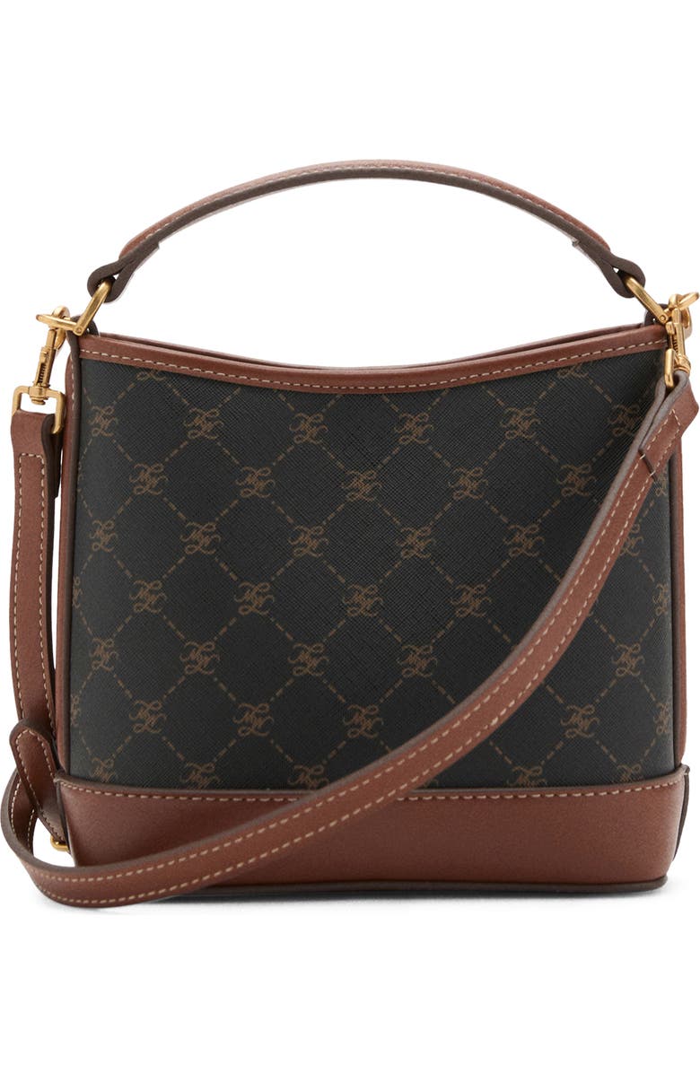 MANGO Small Bucket Bag, Main, color, Brown