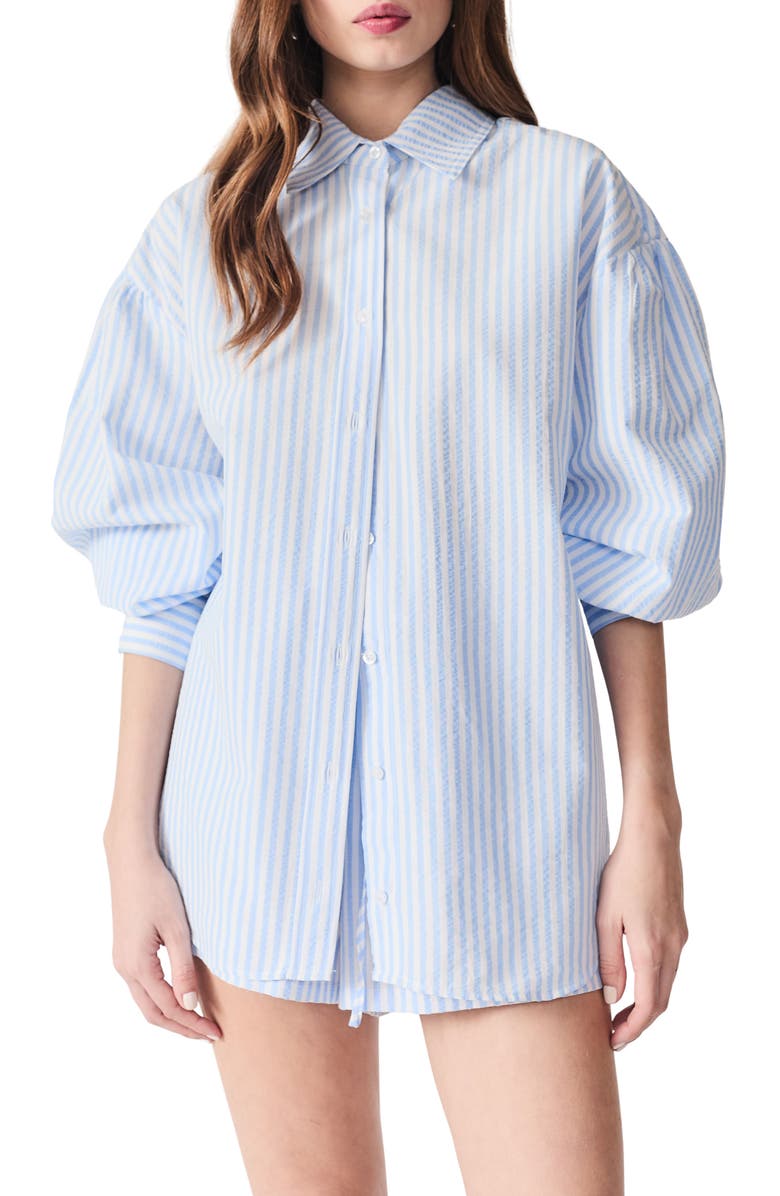 DELUC Stripe Button-Up Shirt, Main, color, 