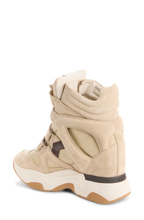 Isabel Marant Balskee Hidden Wedge High Top Sneaker In Neutral