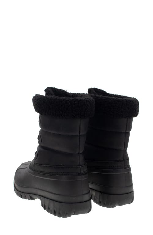Chooka Cold Weather Faux Shearling Lined Snow Boot In Black
