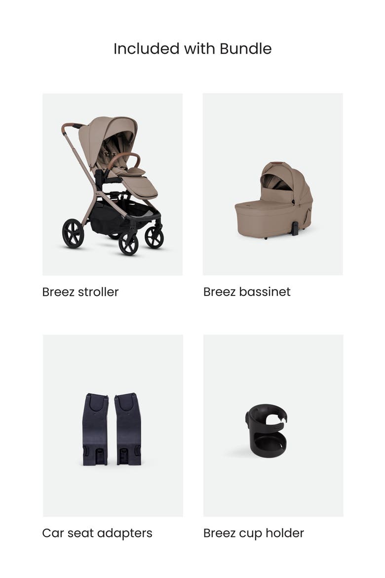 Breez Newborn Stroller Bundle (Nordstrom Exclusive), Alternate, color, CHAMPAGNE