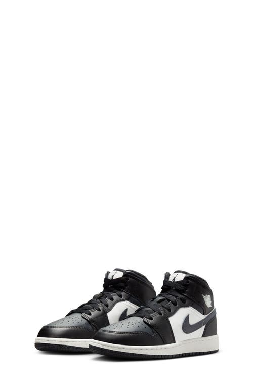 Nike Kids' Air Jordan 1 Mid Sneaker In Black/off Noir/summit White