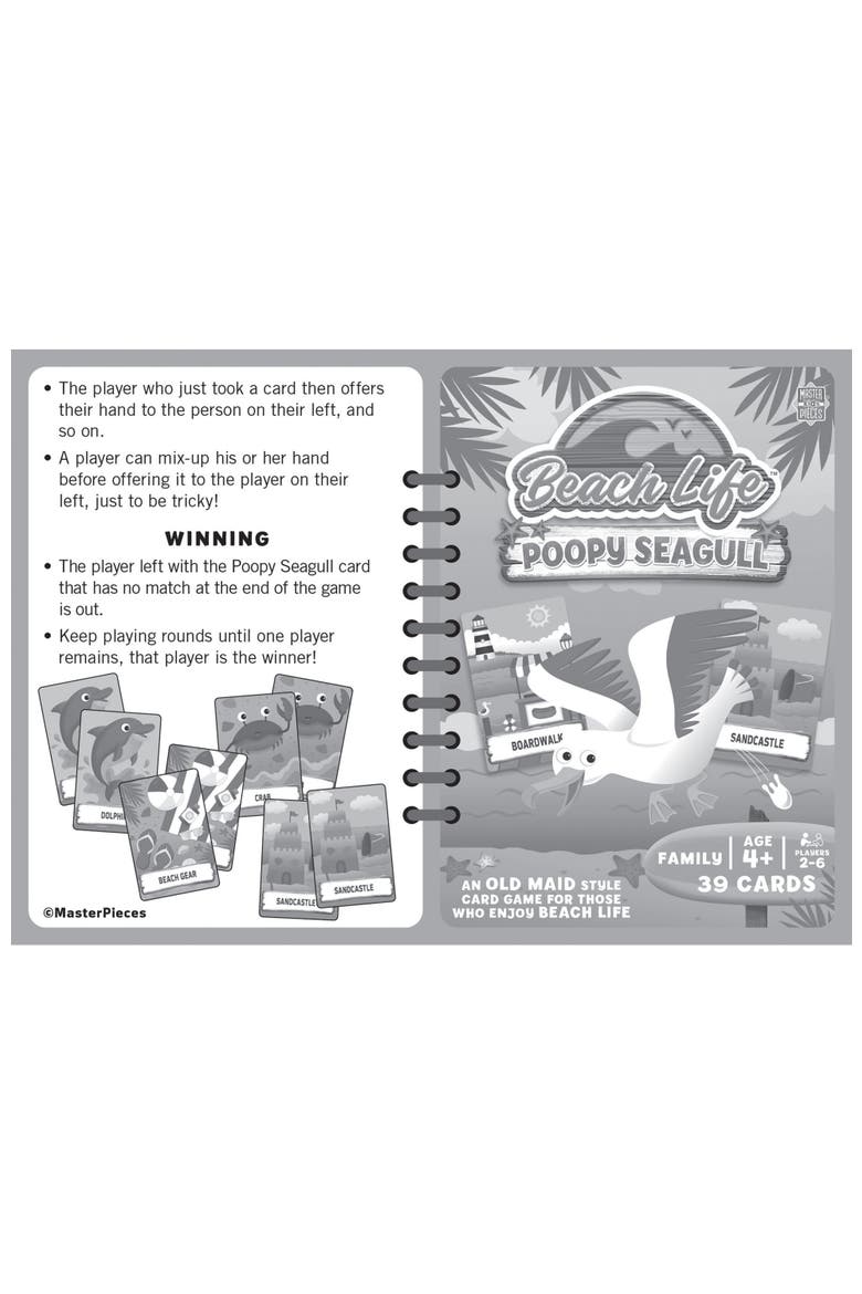 Beach Life - Poopy Seagull Card Game, Alternate, color, Multicolor