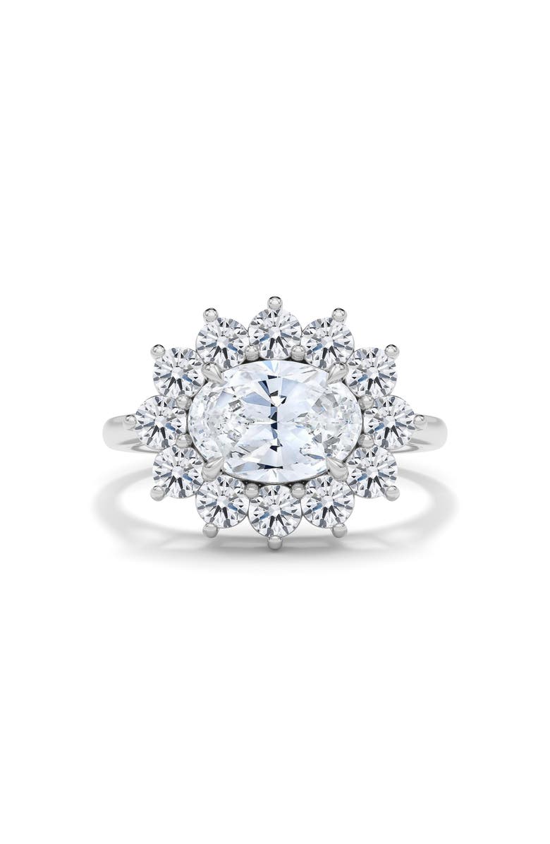 HauteCarat Princess Cut Lab Grown Diamond Engagement Ring, Alternate, color, White