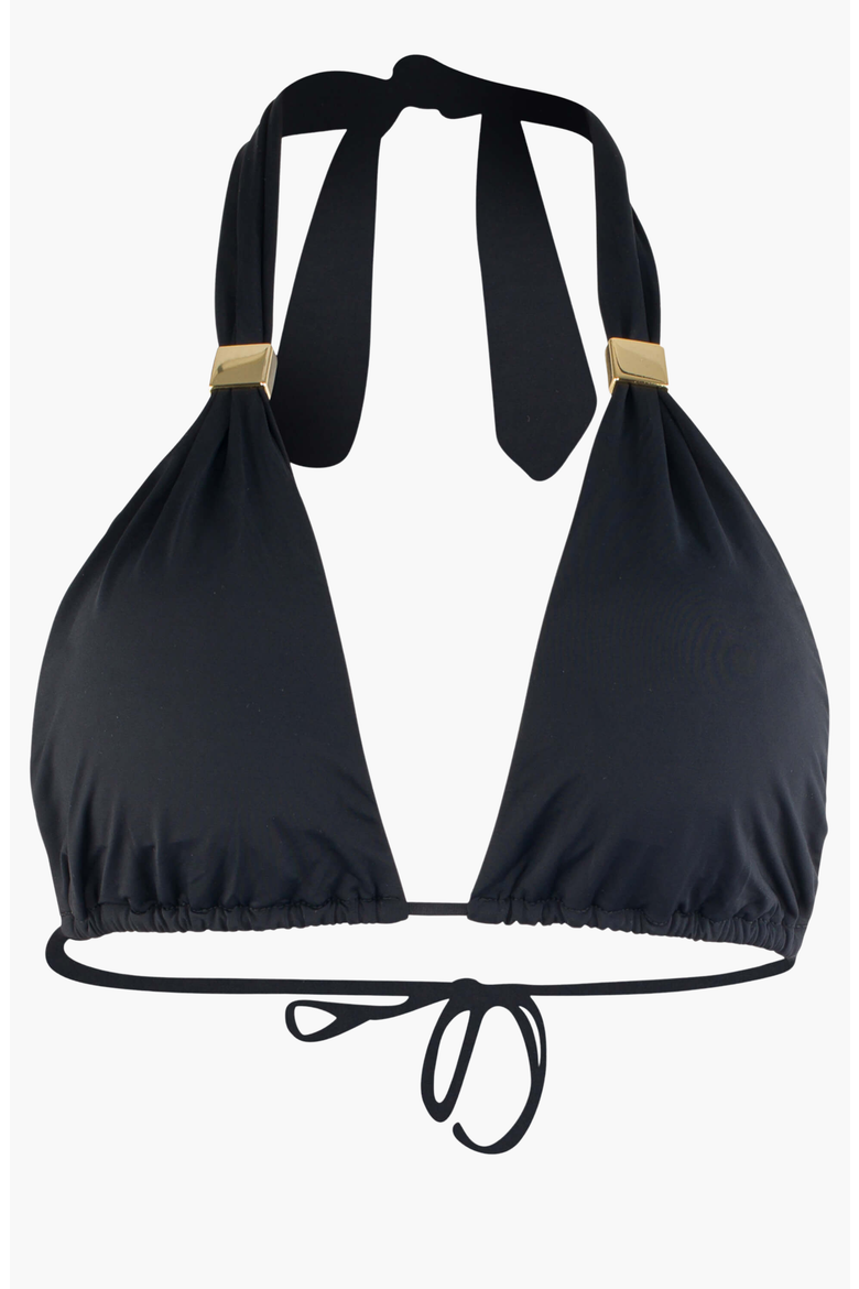 Nina Halter Bikini Top with Pads, Alternate, color, Black