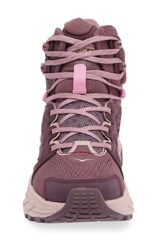 Hoka Anacapa Breeze Aero Mid Breathable Trail Running Shoe In Raisin/pale Mauve