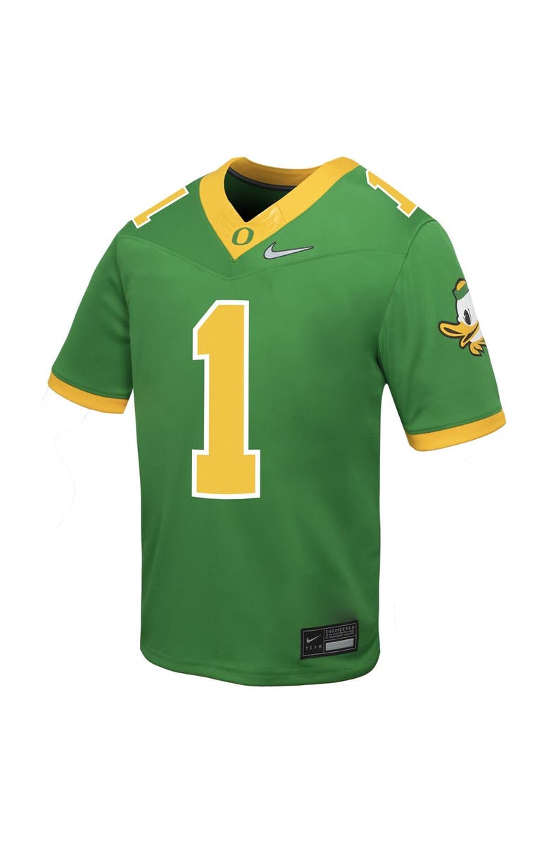 Nike Toddler Nike #1 Apple Green Oregon Ducks Vapor Fusion Alternate Jersey, Alternate, color, Apple Green