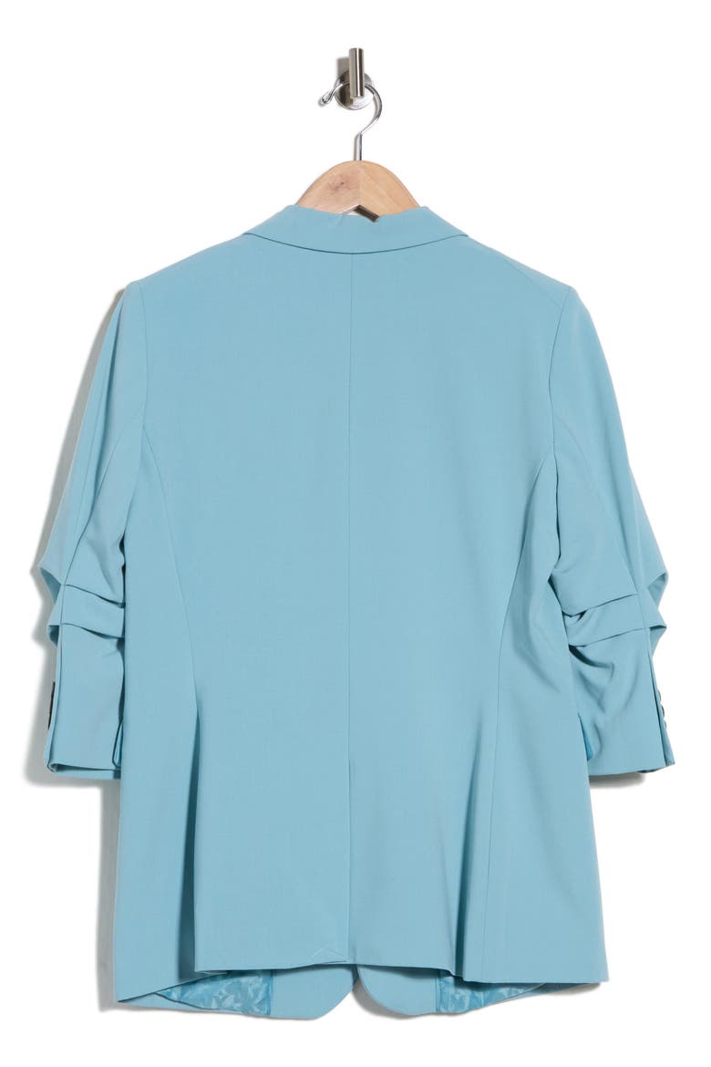 Ruched Sleeve Blazer, Alternate, color, CAMEO BLUE