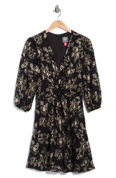 Floral Lace Balloon Sleeve Dress