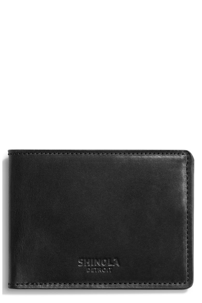 Harness Slim 2.0 Bifold Leather Wallet, Main, color, BLACK