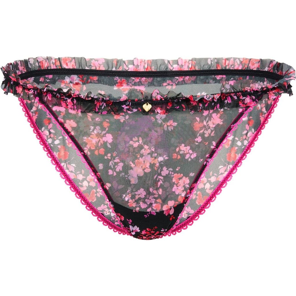 Adore Me Susie Bikini Panties In Floral Black