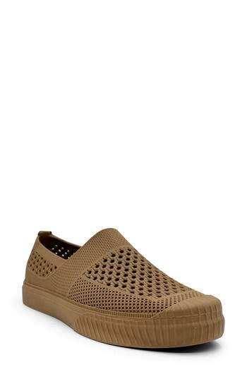 Chelsea Crew Ruby Knit Slip-on Sneaker In Khaki Rubber