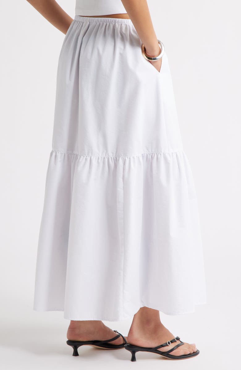 Open Edit Tiered Maxi Skirt, Alternate, color, White