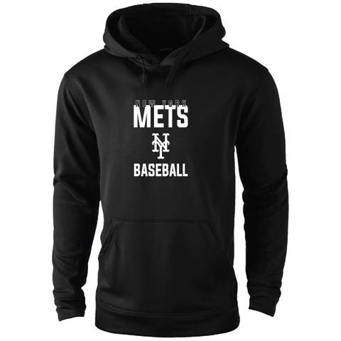 Men's Dunbrooke Black New York Mets Champion Pullover Hoodie